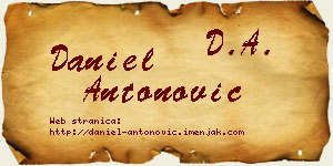 Daniel Antonović vizit kartica